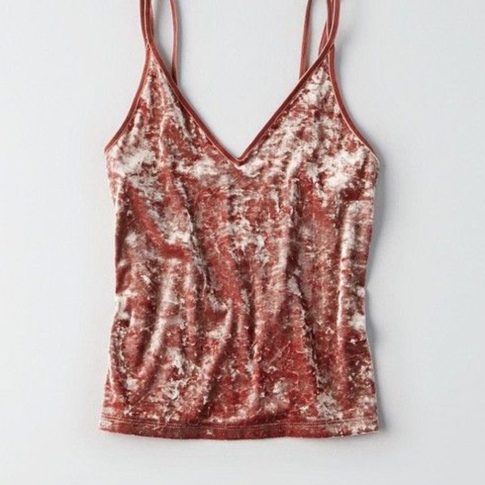 (NWOT) AE SOFT & SEXY VELVET CROP CAMI
